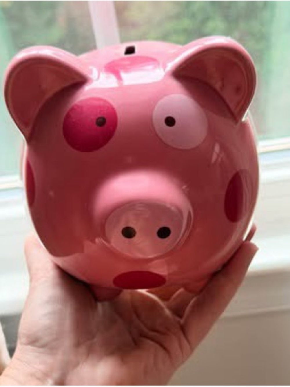 Gorham Pink Polka Dot Piggy Bank